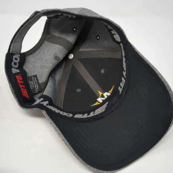 Letter M Strapback Hat Gray One Size Embroidered Logo Comfy Fit Otto - Picture 7 of 10